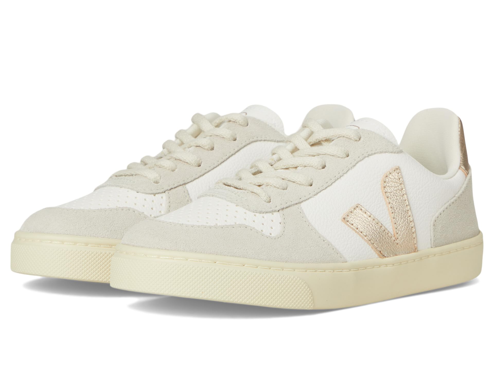 

Кроссовки VEJA Kids Small V-10 L Chromefree, цвет Extra White/Platine/Natural