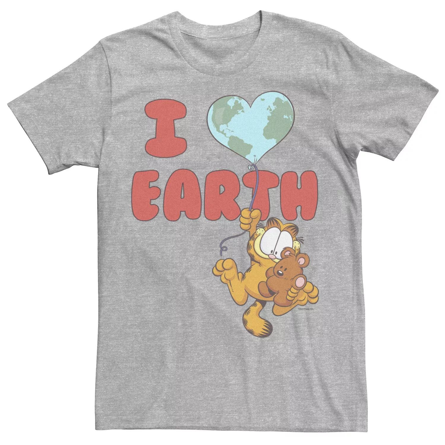 

Мужская футболка с воздушным шаром Garfield I Heart Earth Licensed Character