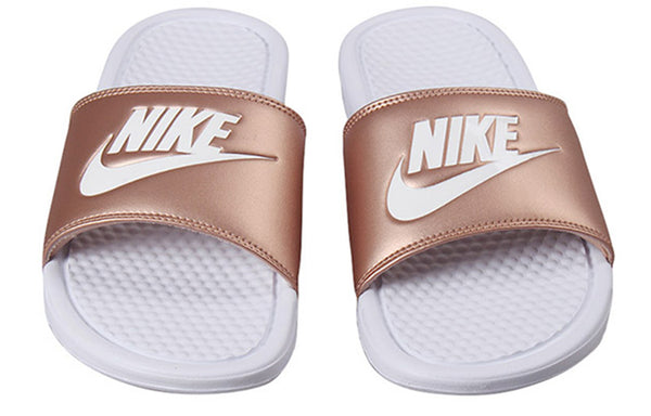 Тапочки benassi jdi 'metallic red bronze' Nike, белый — фото 3