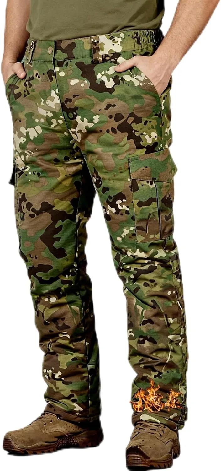 

Мужские камуфляжные тактические штаны waterproof windproof зимние утепленные MERJAZ