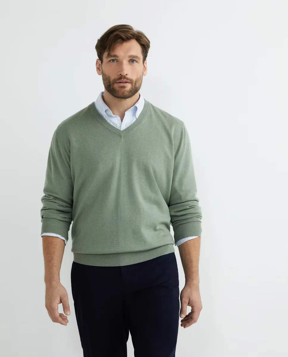 

Мужской свитер больших размеров Emidio Tucci, светло-зеленый