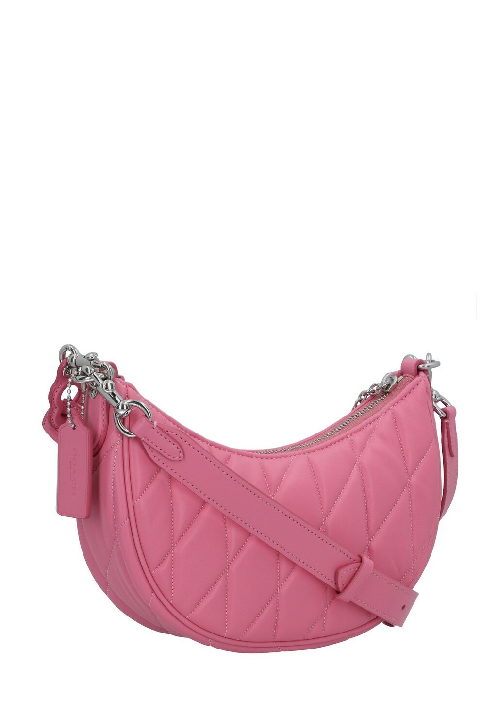 

Сумка QUILTED PILLOW LEATHER MIRA SHOULDER BAG WITH HEART STRAP Coach, розовый