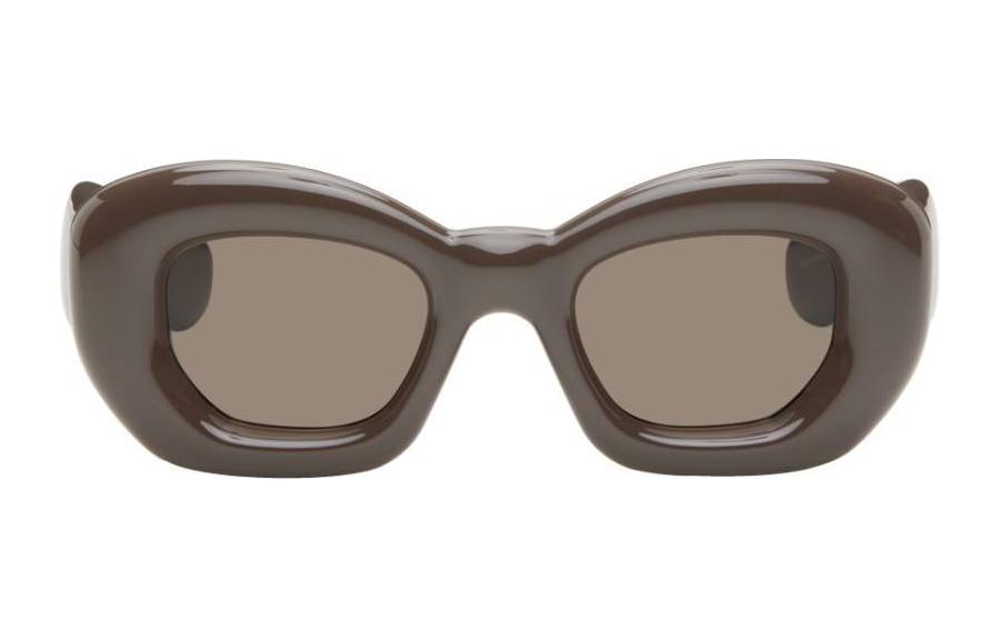 LOEWE Круглые солнцезащитные очки для мужчин коричневые, Brown — фото 4