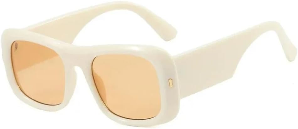 

Крупные солнцезащитные очки с градиентным переходом цвета, защитой от УФ-излучения UV400, заклепками, легкие, подходят для женщин и мужчин, для путешествий на открытом воздухе и вождения UYPTK, Beige Tea