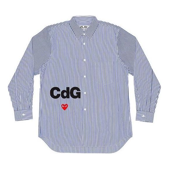 

Рубашка x cdg striped shirt 'blue' Comme Des Garcons Play, синий