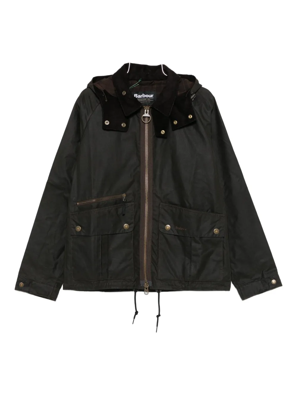 

Куртка с капюшоном и клапанами на карманах Barbour, зеленый