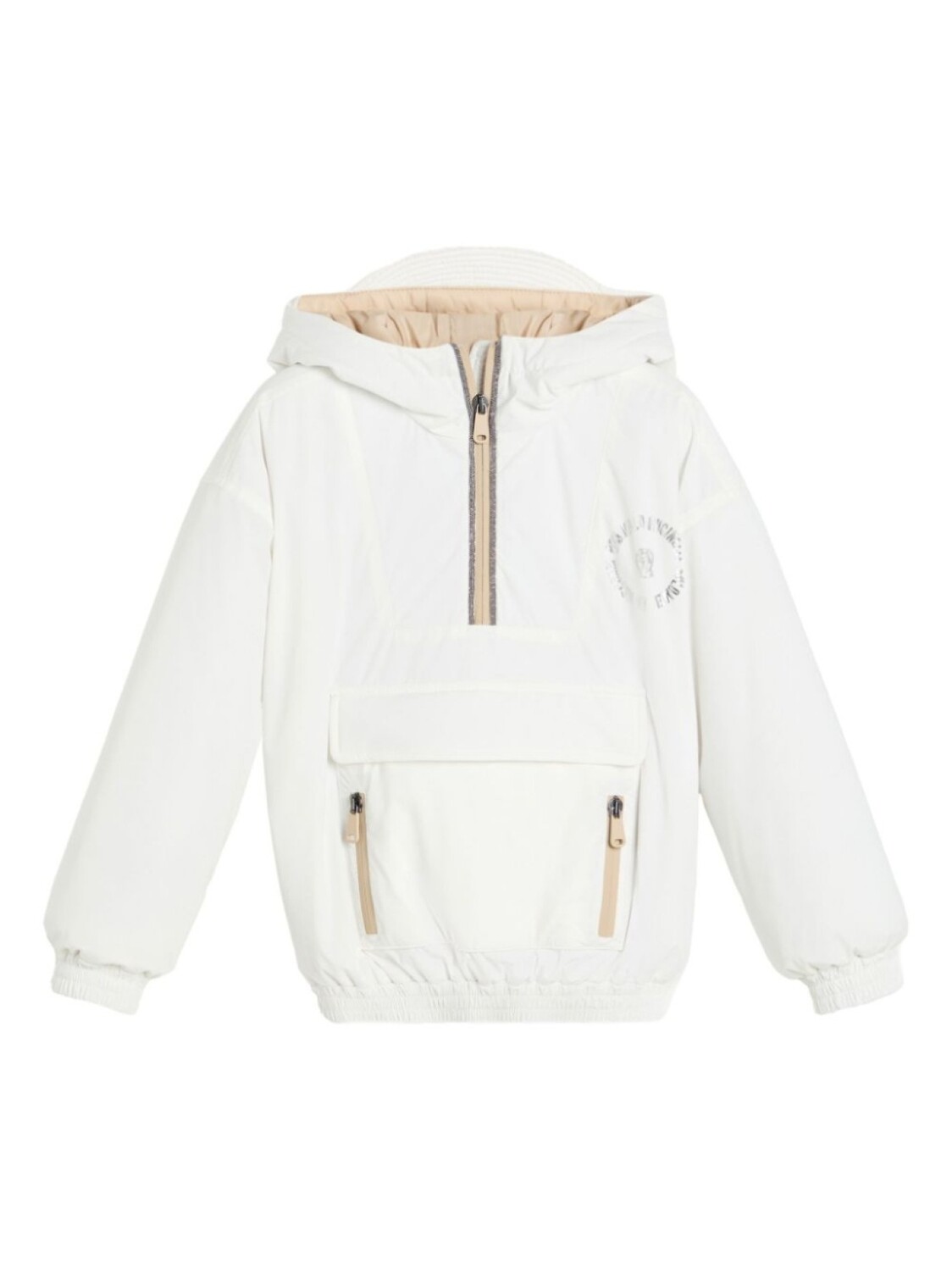 

Пуховик с логотипом Brunello Cucinelli Kids, белый