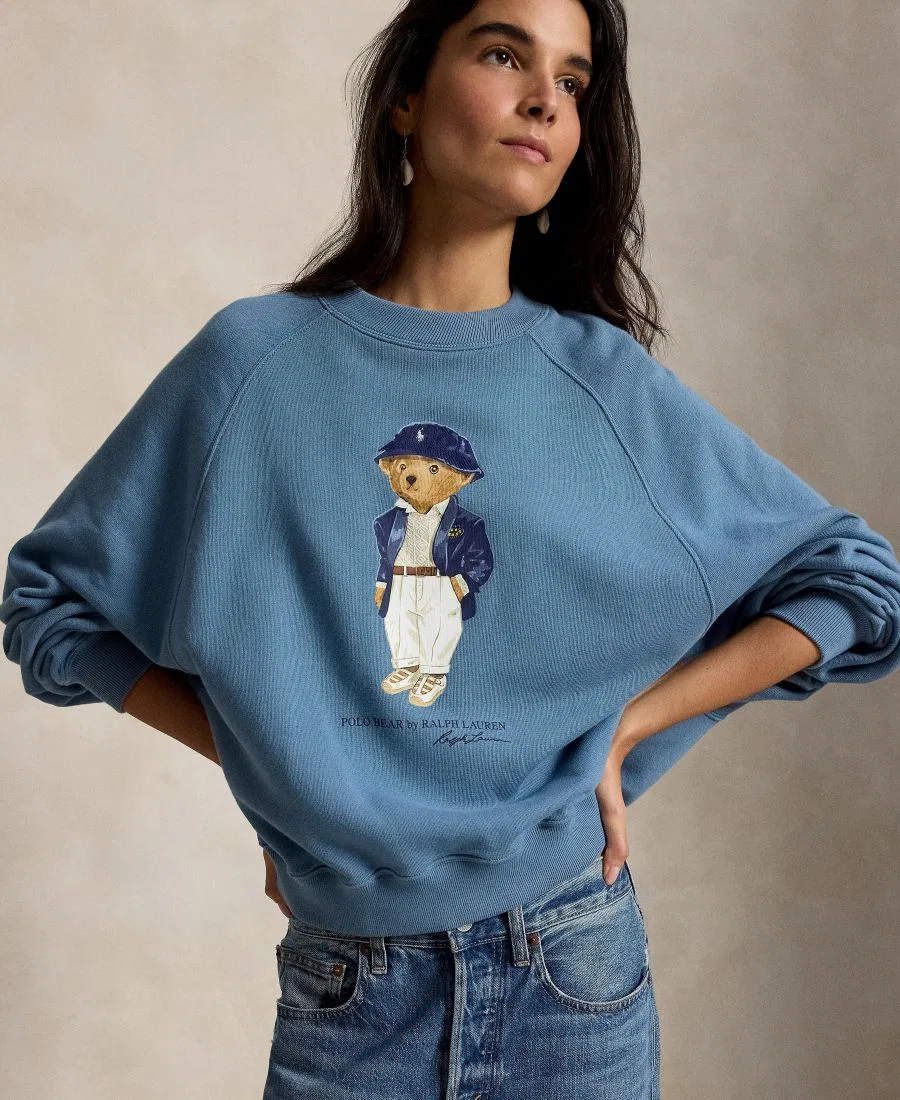 Женская толстовка Polo Bear с круглым вырезом Polo Ralph Lauren, Camp Blue — фото 3