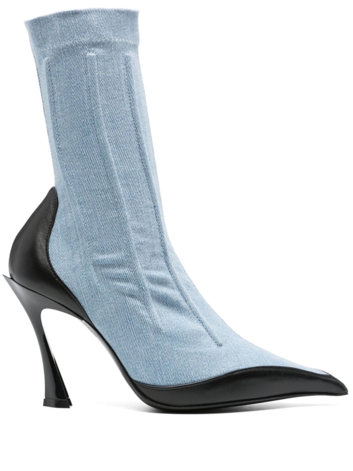Mugler 95мм джинсовые сапоги, синий