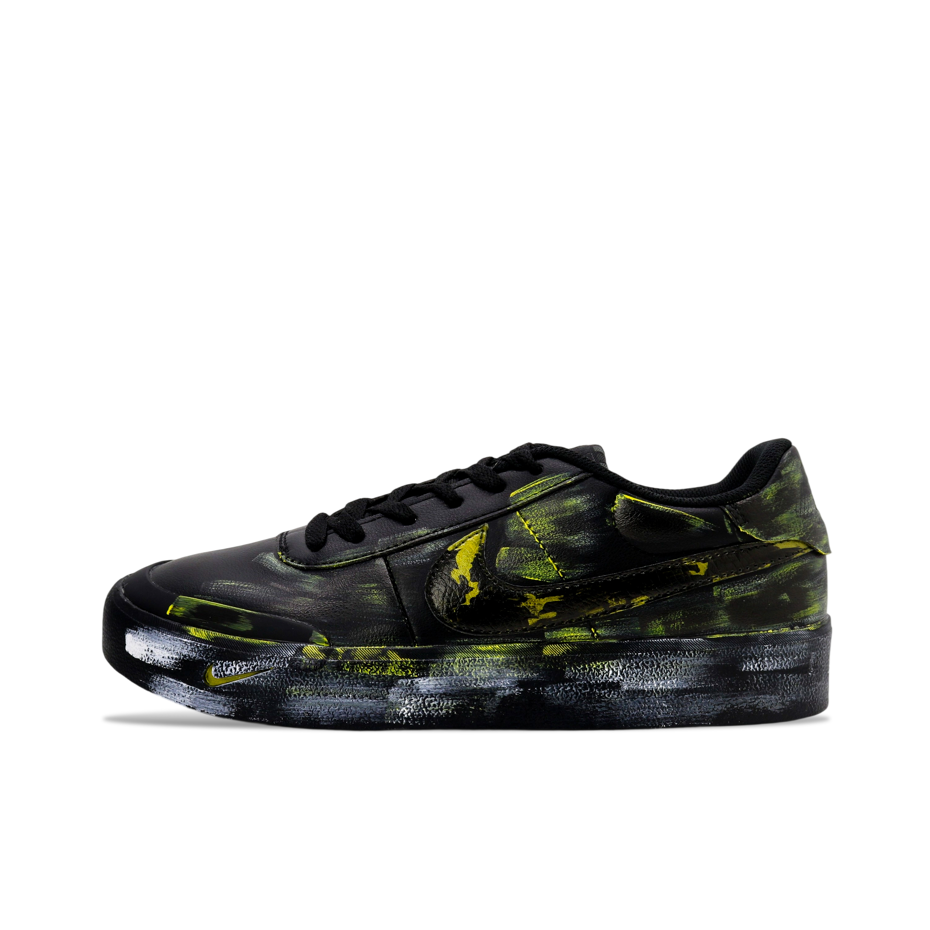 

Nike Кроссовки Court Shot Dark Gold Ink Splatter, устойчивые к истиранию, низкие, для скейтбординга, мужские, черно-золотые