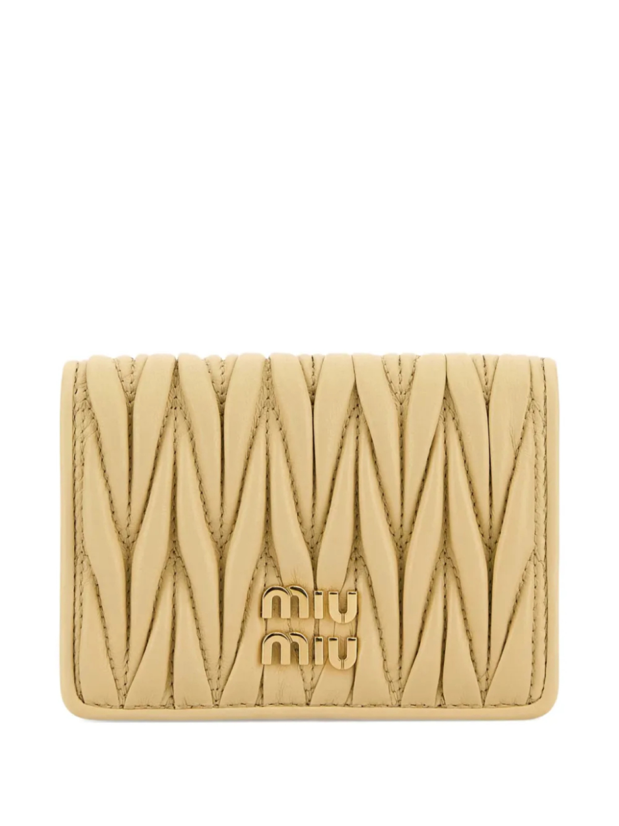 

Miu Miu стеганый картхолдер, нейтральный