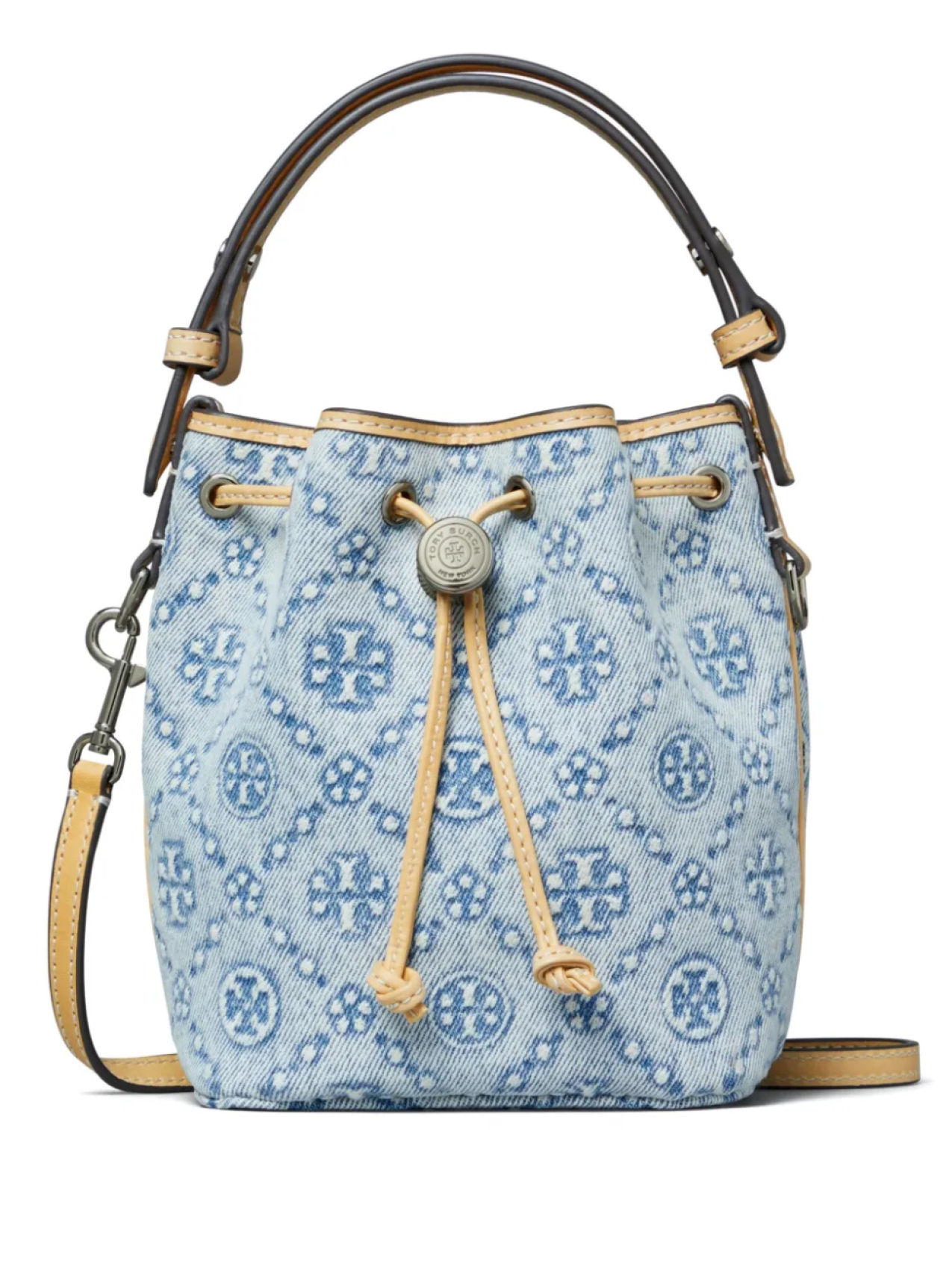 

Сумка-ведро Tory Burch T Monogram, синий