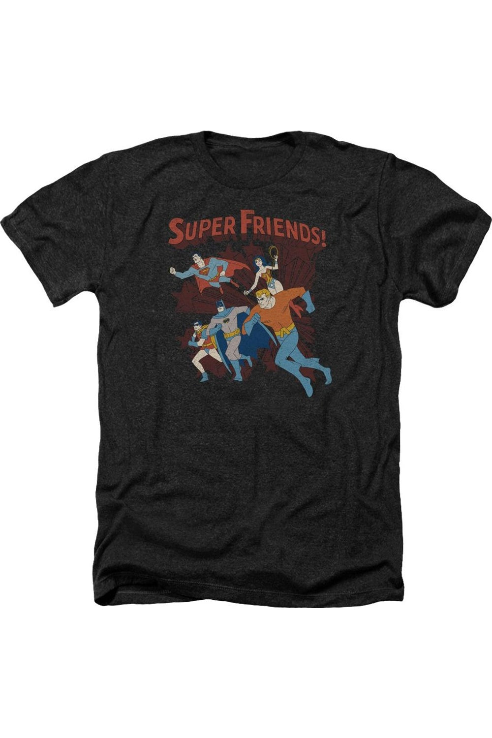 

DC Comics Super Running Adult Heather футболка / футболка Gildan, черный