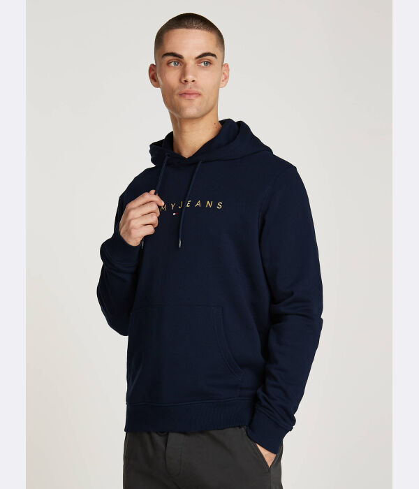 

Толстовка мужская Tommy Jeans однотонная с капюшоном, синий