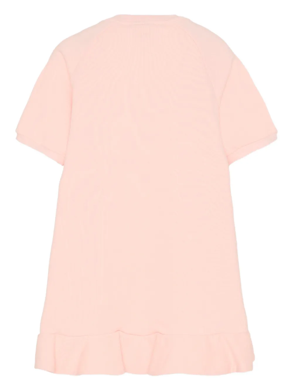 Платье с короткими рукавами и оборками Fendi Kids, розовый — фото 2