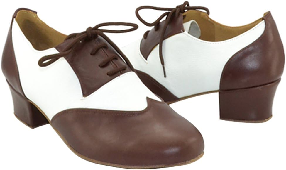 

Мужские стильные джазовые современные классические бальные туфли с закрытым носком для стандартных танцев Румба Shutup.Dance, коричневый