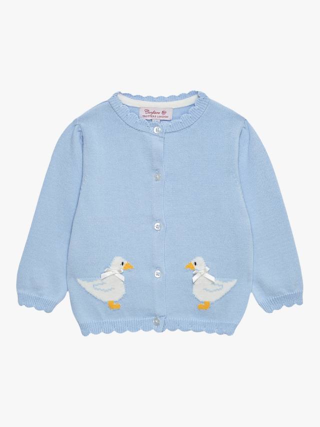 

Хлопковый кардиган baby duck Trotters, цвет Cornflower Blue