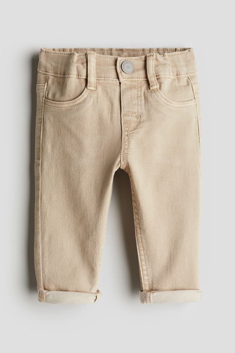 

Джинсы скинни H&M, бежевый