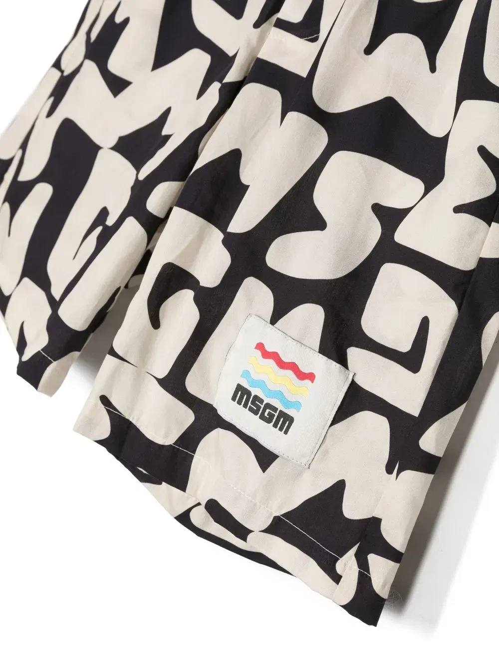 Шорты с логотипом Msgm Kids, бежевый — фото 3