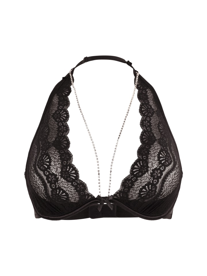 

Бюстгальтер без косточек LASCANA Belle Affaire Neckholder-BH, черный