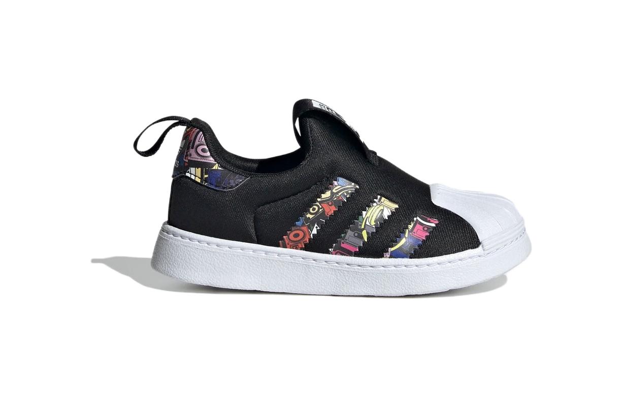 SUPERSTAR 360 Низкие Кроссовки для Малышей Черные Белые Adidas Originals — фото 2