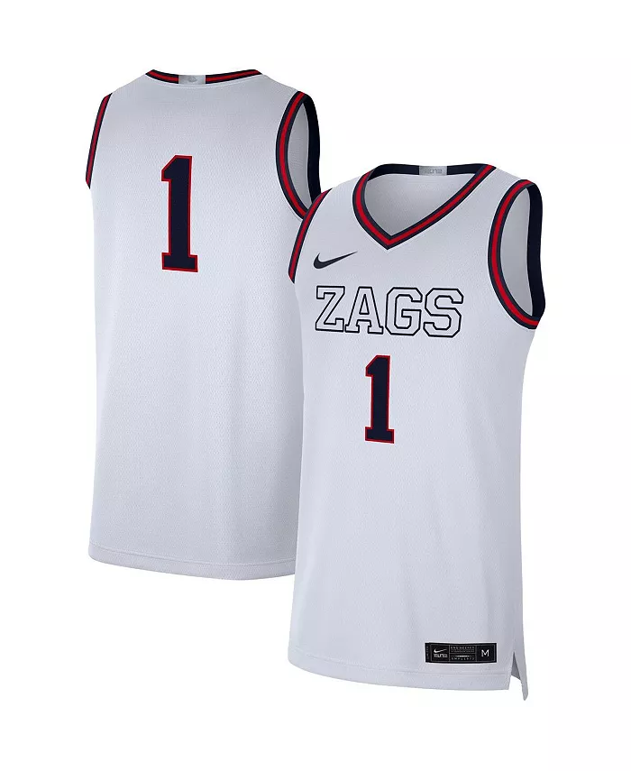 Мужская белая баскетбольная майка Gonzaga Bulldogs Limited Nike — фото 2