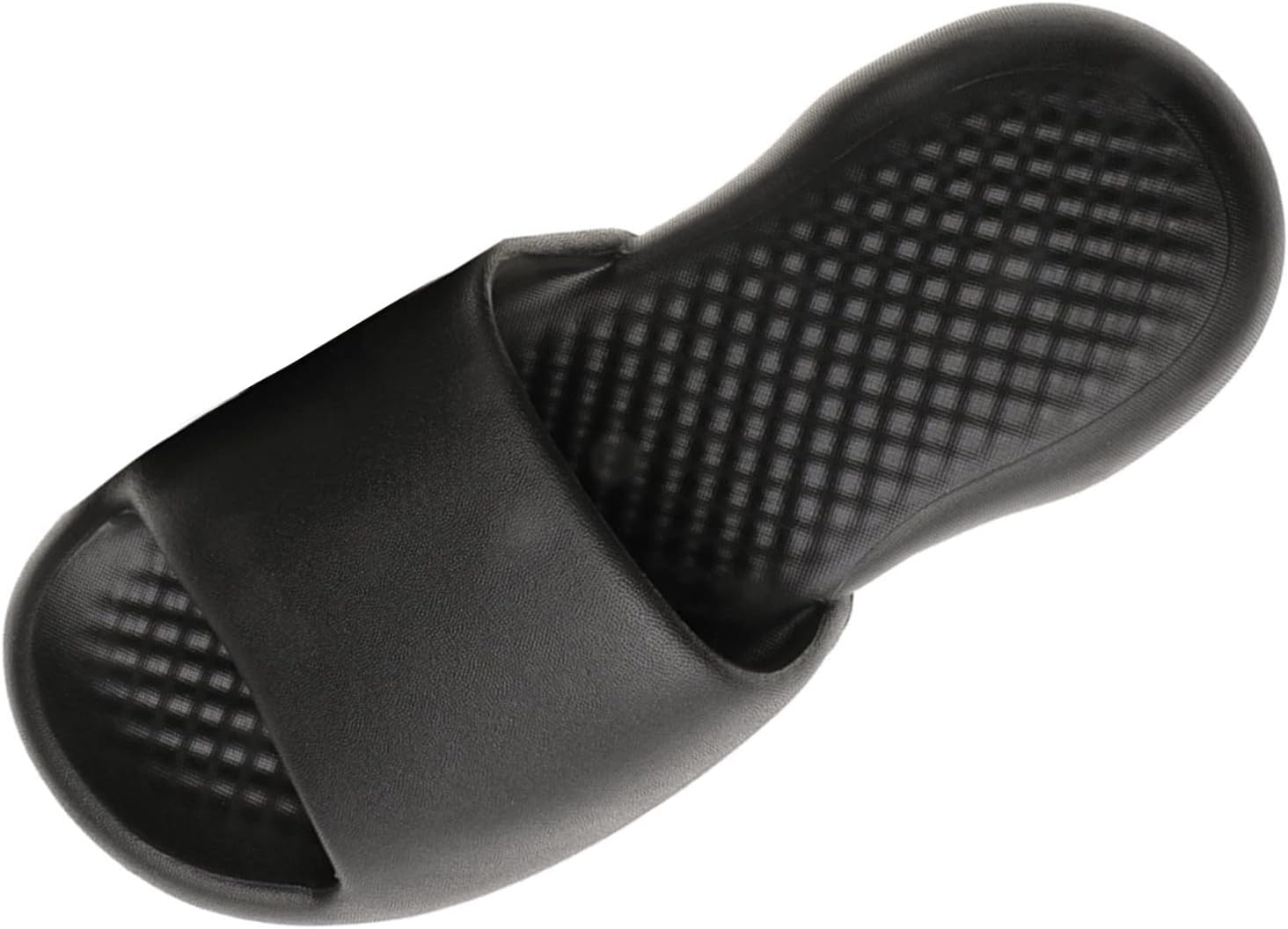 

Модные весенне-летние мужские тапочки для ванной, с нескользящей подошвой, плоской толстой подошвой, открытым носком, мужские клетчатые тапочки Generic, черный