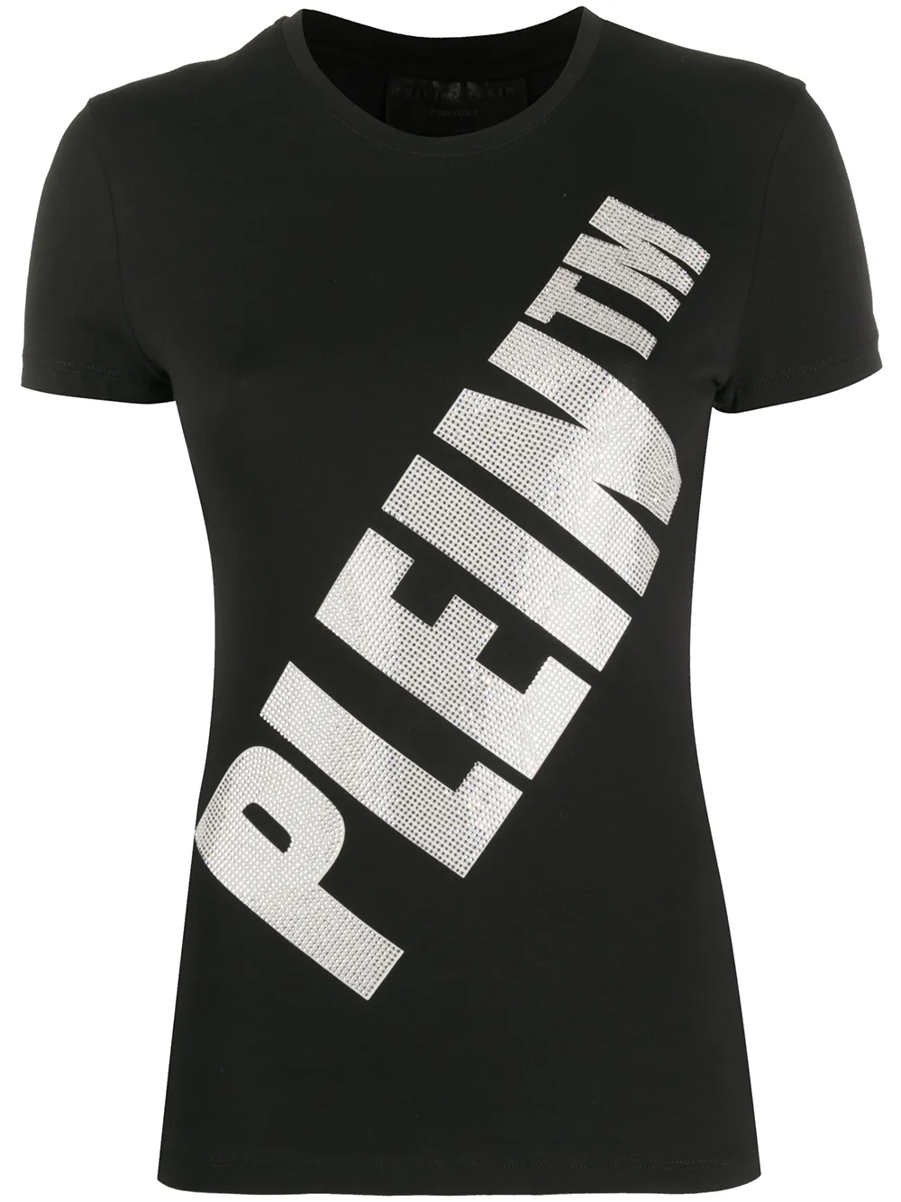 

Футболка с логотипом из кристаллов Philipp Plein, черный