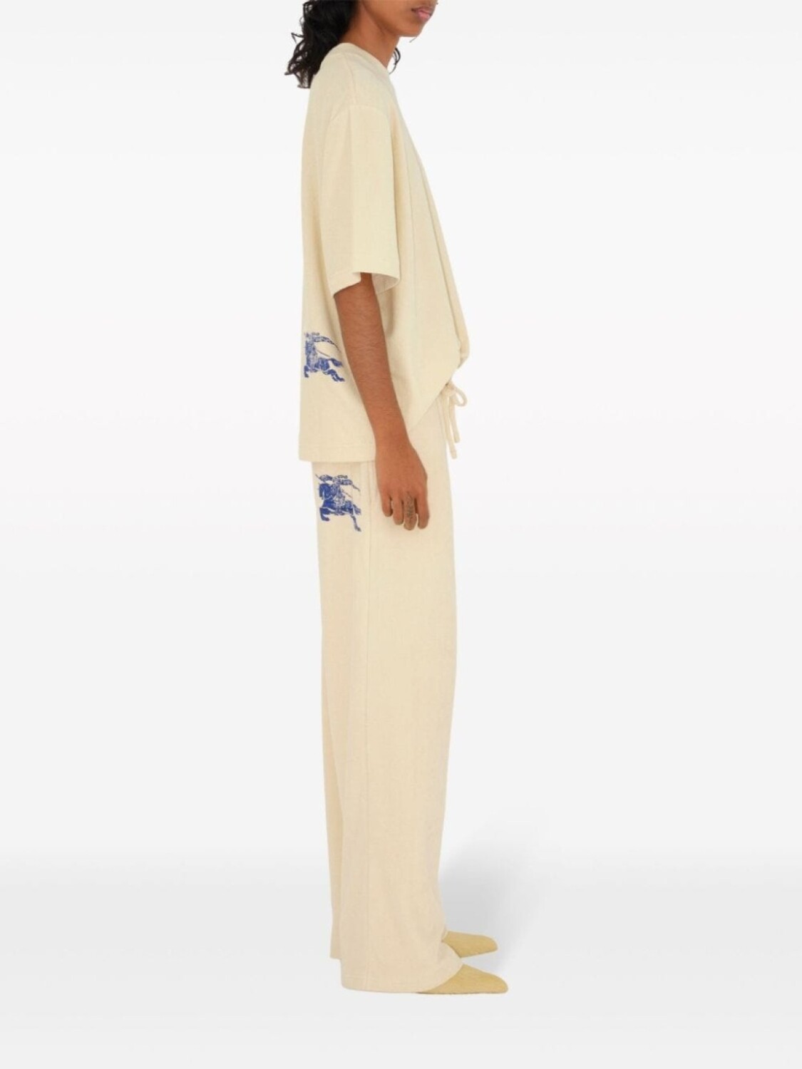 Футболка Burberry Cotton Towelling, бежевый — фото 3