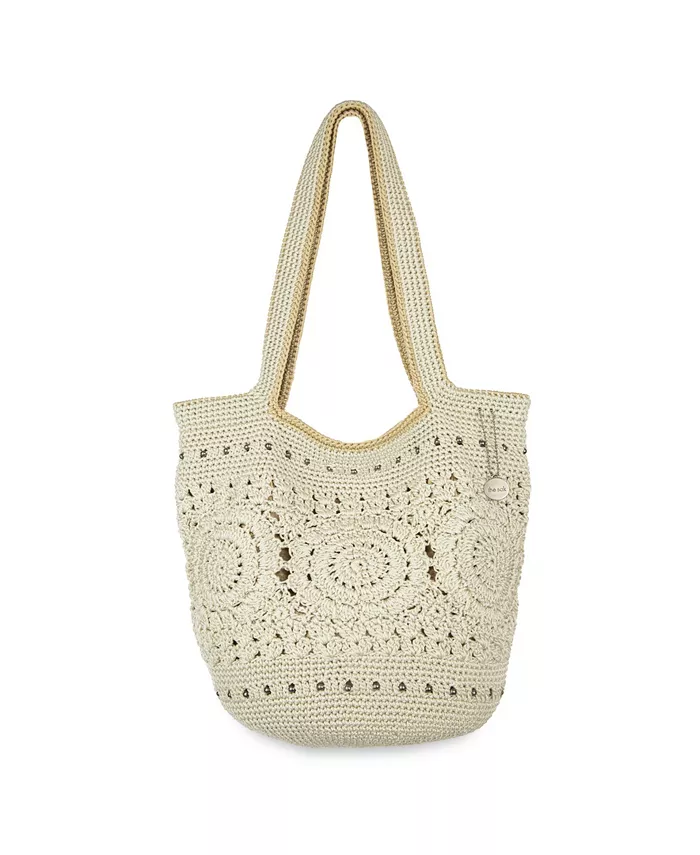 

120 Вязаная большая сумка-тоут Crochet Large Tote Bag The Sak, синий