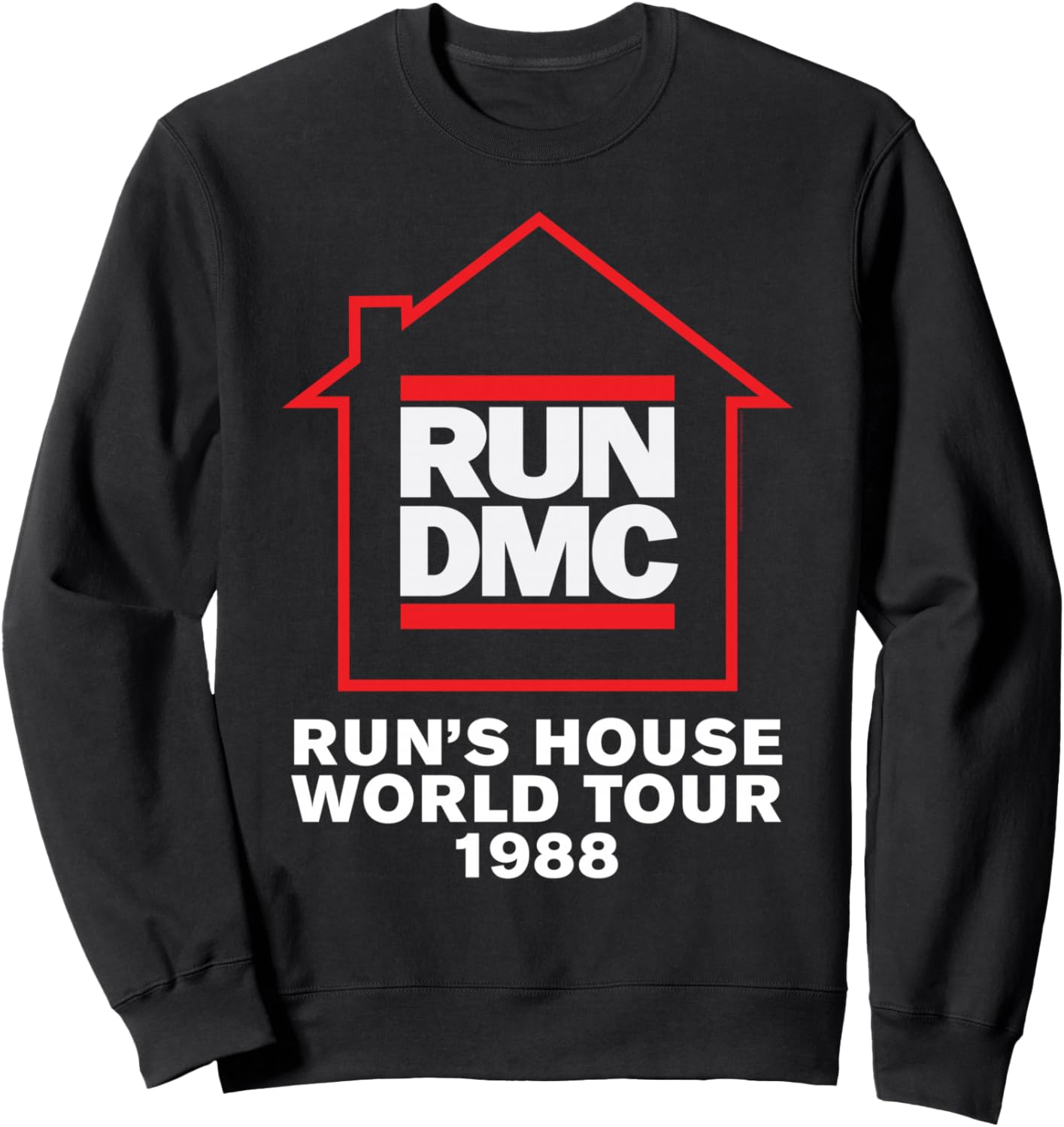 

Официальная толстовка Run DMC Lanshouse World Tour 1988, черная, Черный, Официальная толстовка Run DMC Lanshouse World Tour 1988, черная
