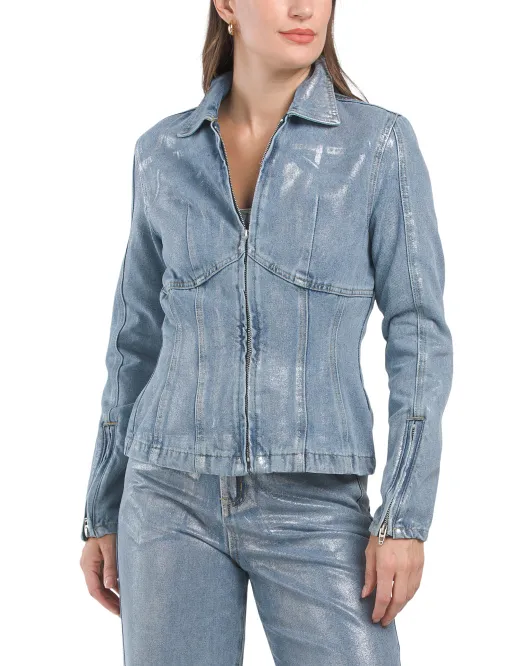 

Куртка с металлическим покрытием Blank Nyc, цвет Silver Multi