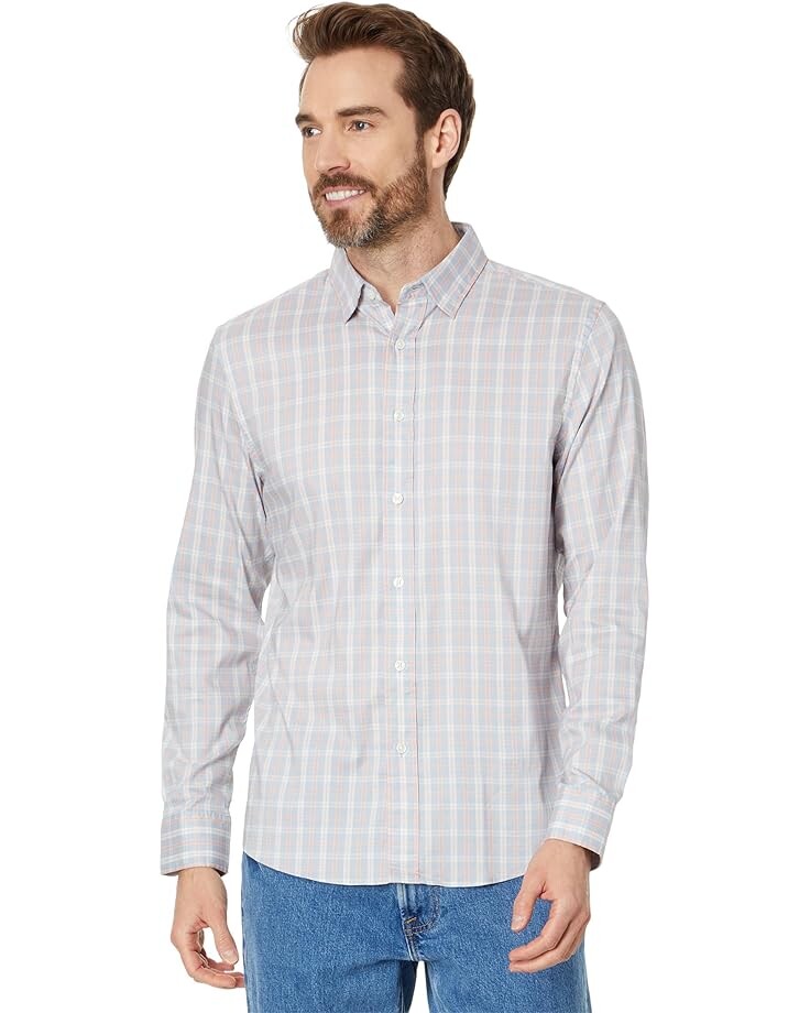 

Рубашка Faherty The Movement, цвет Blue Coral Plaid