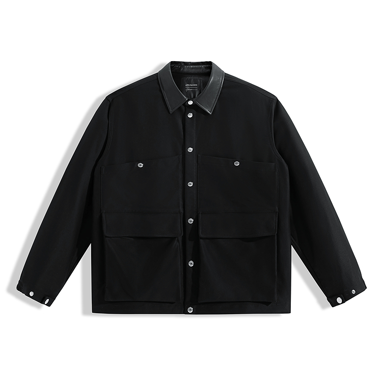 

PEACEBIRD MEN Куртка Peter Do Collaboration в стиле workwear, черная, мужская