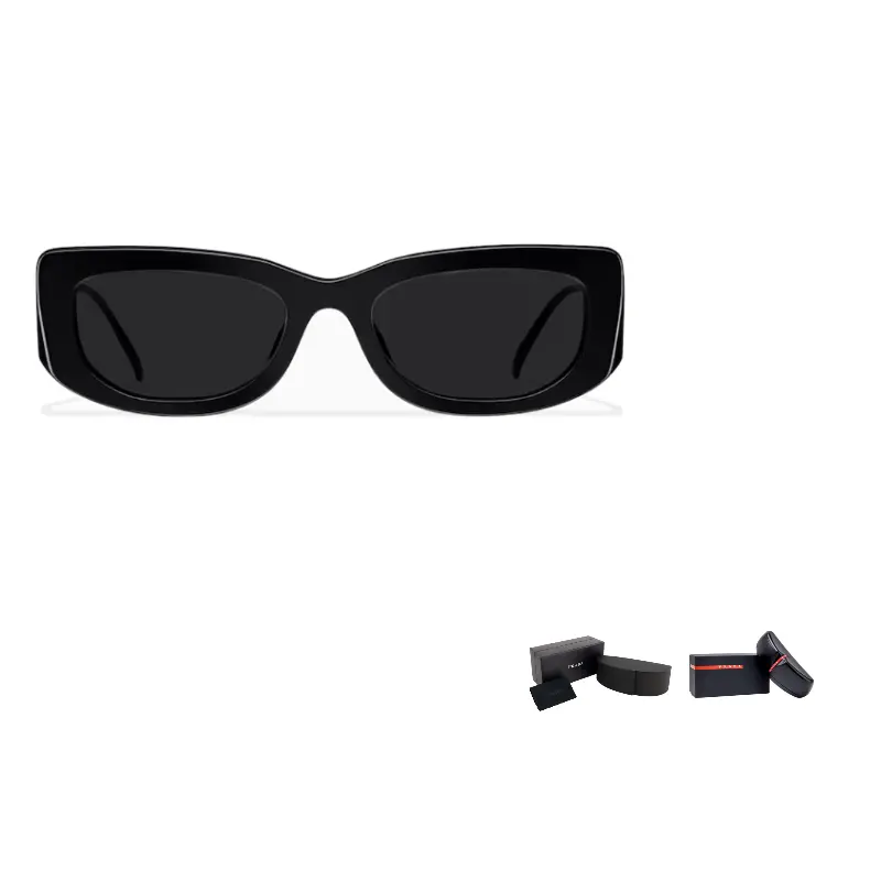 

PRADA Прямоугольные солнцезащитные очки, Black