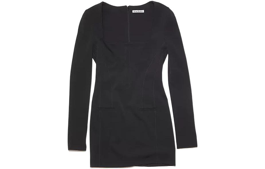 

Длинное платье с длинными рукавами черное Acne Studios