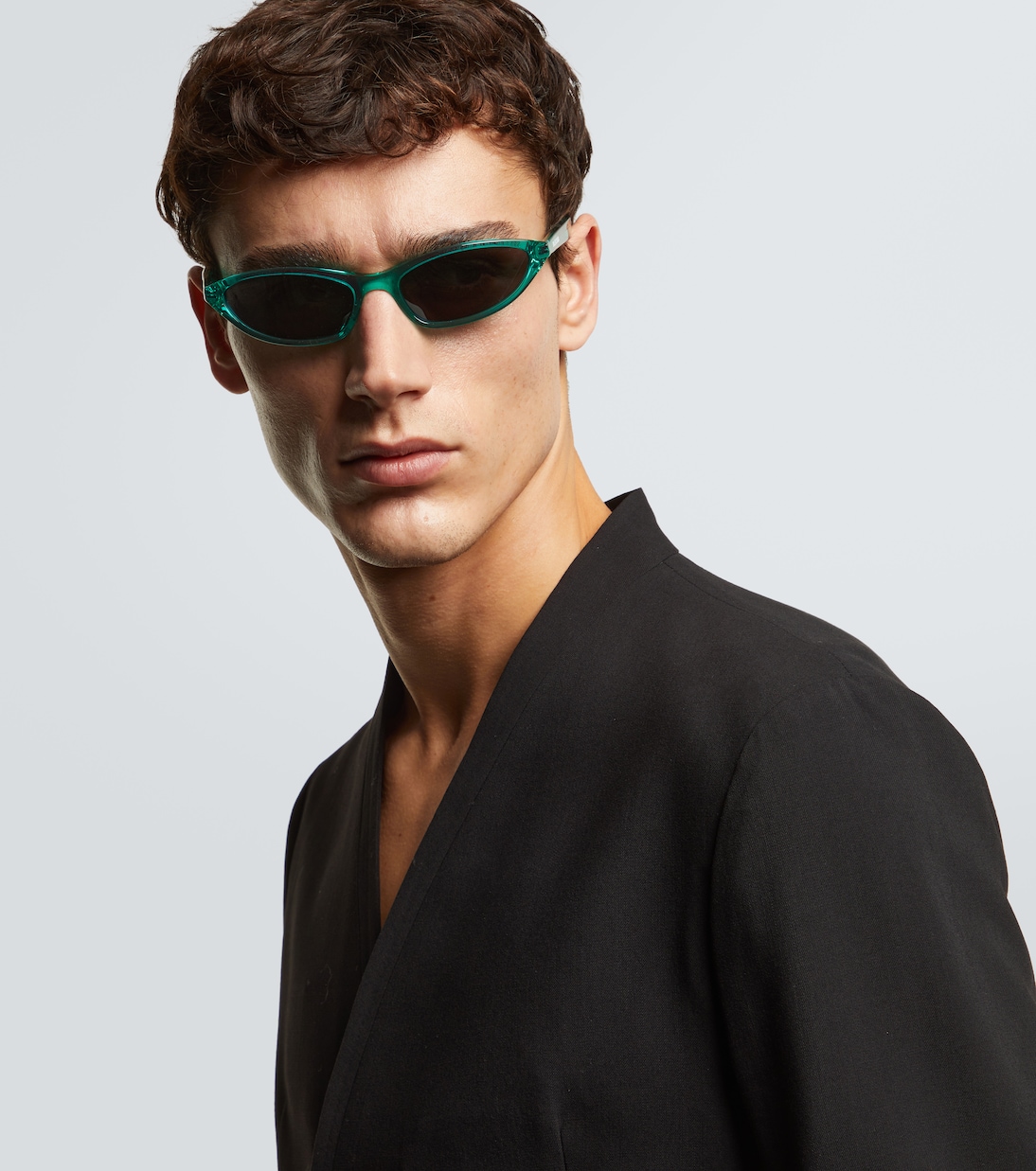 Нео Овал 2.0 очки-кошачий глаз Balenciaga, Green-Green-Green — фото 3