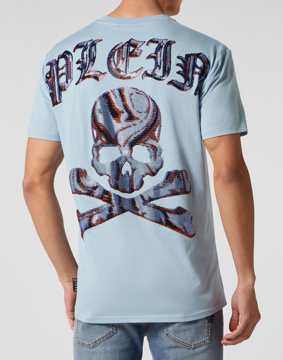 

Футболка с круглым вырезом SS Skull&Bones Philipp Plein, цвет Light Blue