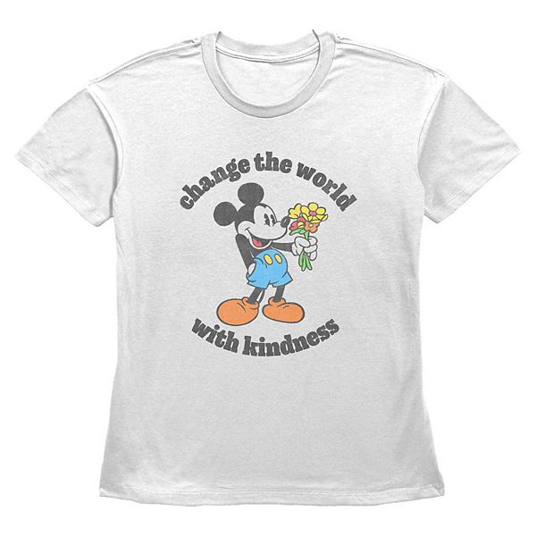 

Футболка с принтом Mickey Mouse Change the World with Kindness Disney
