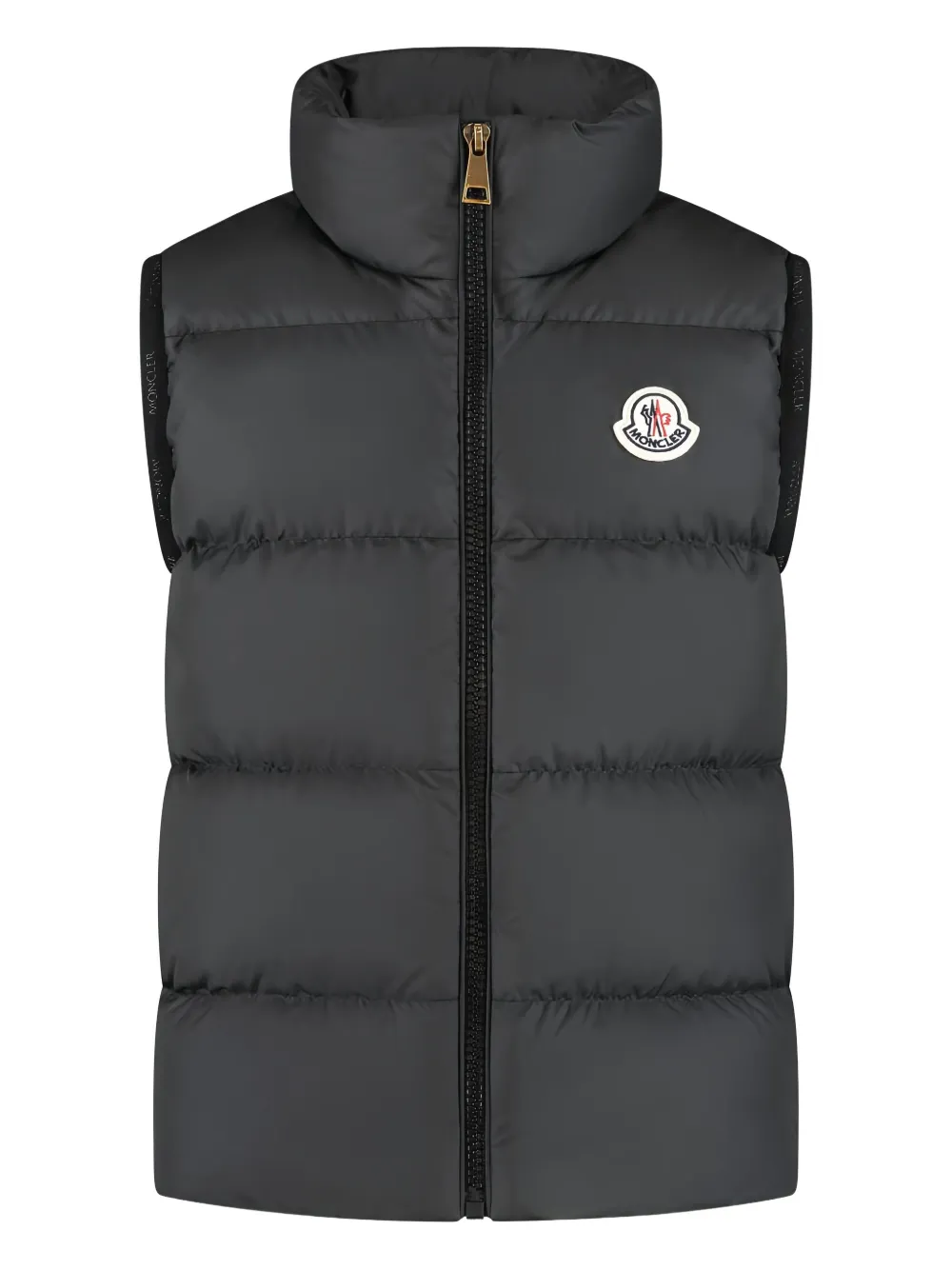 

Стеганый жилет-пуховик Moncler Enfant, серый