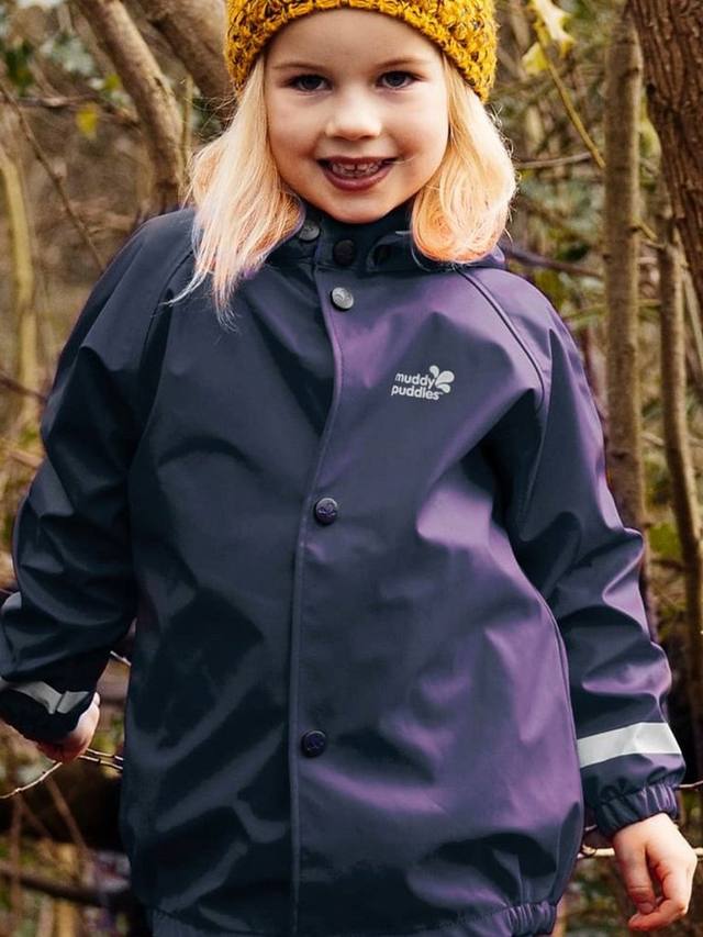 Детская водонепроницаемая куртка для дождливых дней Muddy Puddles, Navy Blue — фото 3