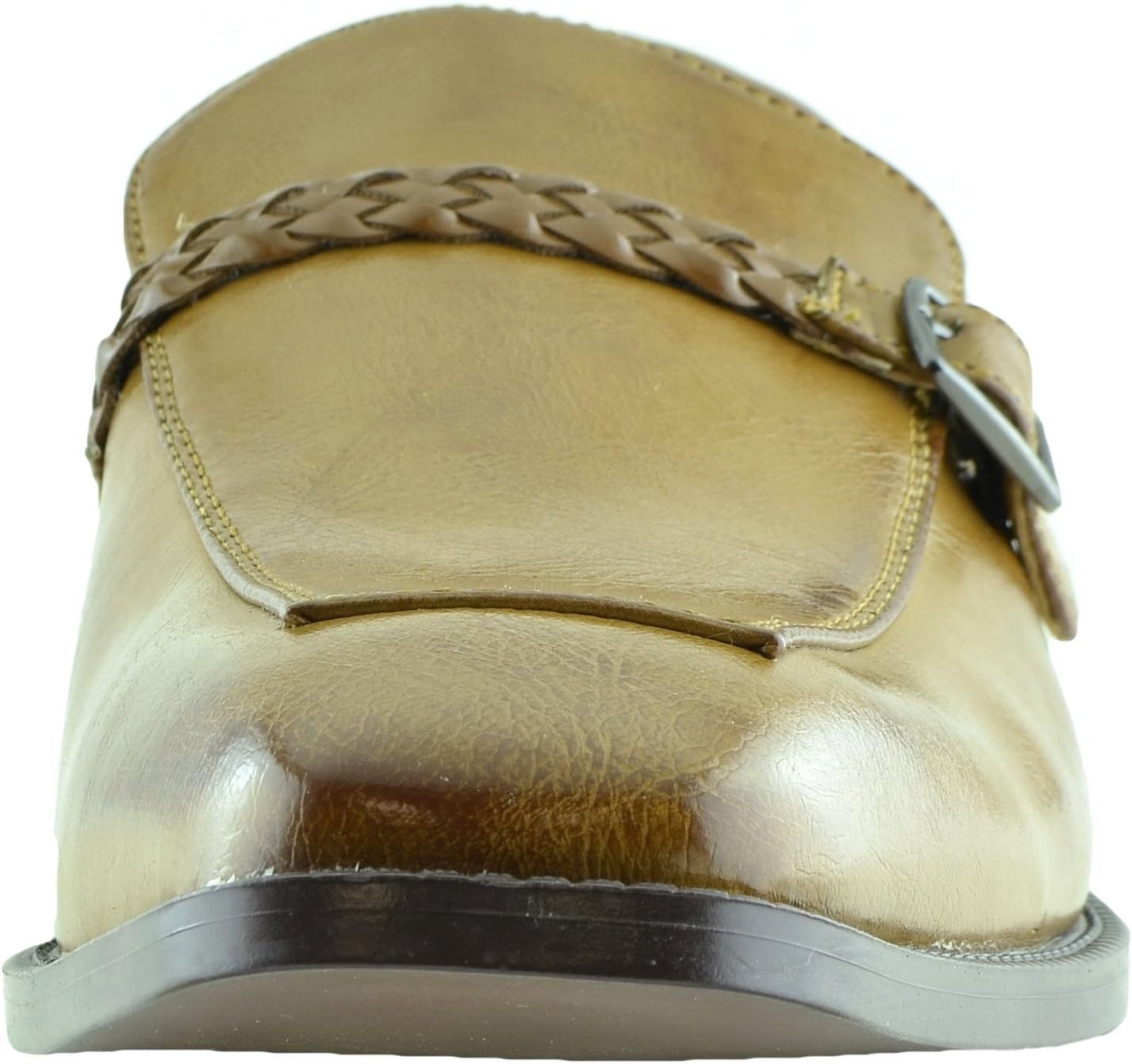 Мужские классические кожаные лоферы Moda Di Raza для делового стиля, Camel-iv — фото 4