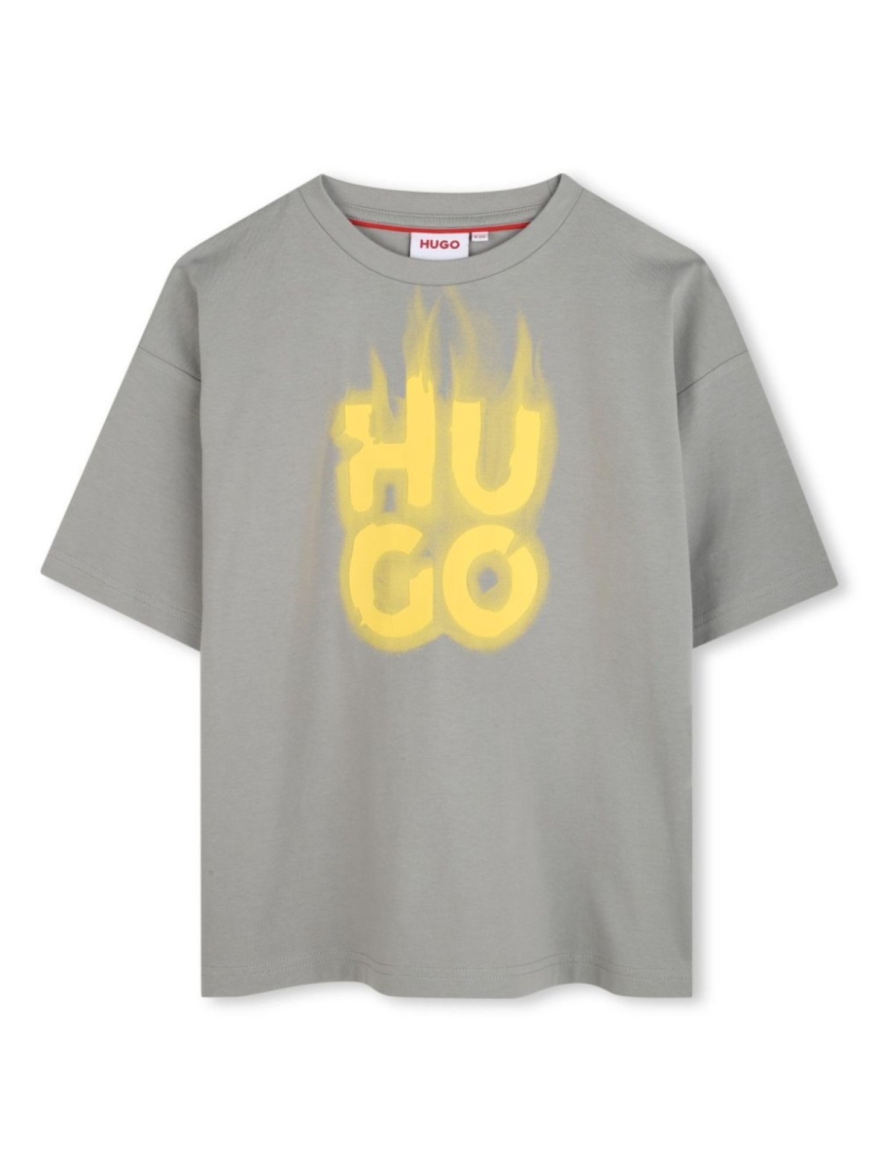 

HUGO KIDS футболка с логотипом, серый