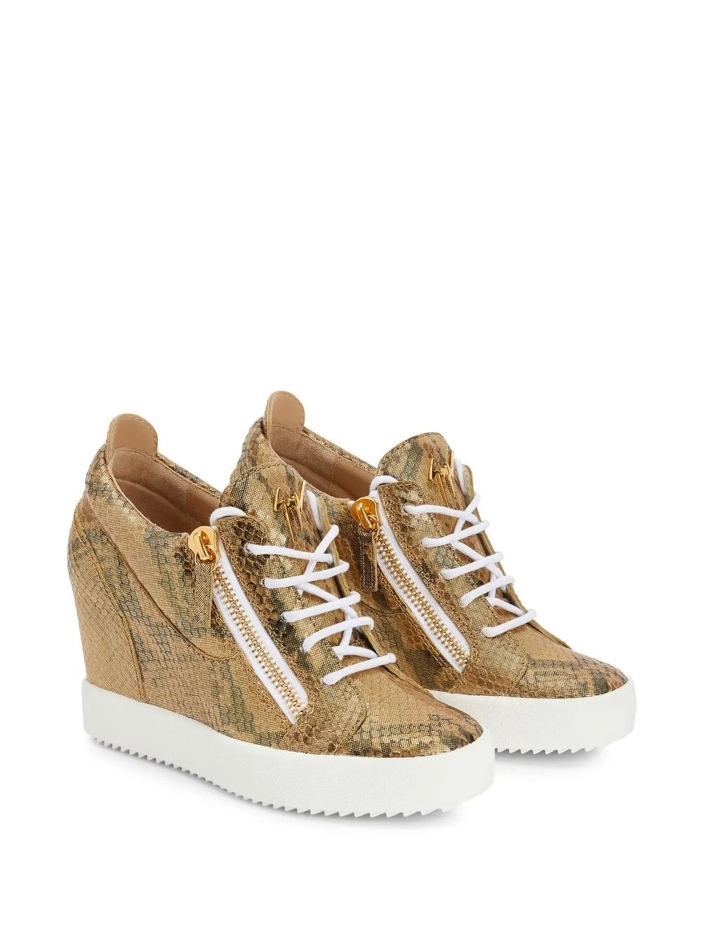 Кроссовки Kriss на танкетке Giuseppe Zanotti, коричневый — фото 2