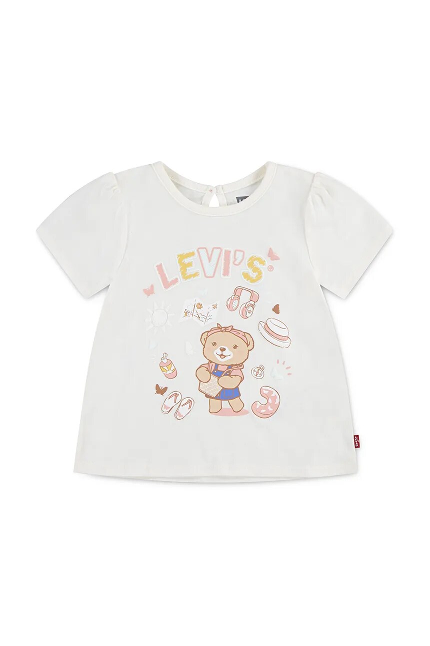 

Детская футболка LIV SS SMOCKED SLV TEE Levi'S, бежевый