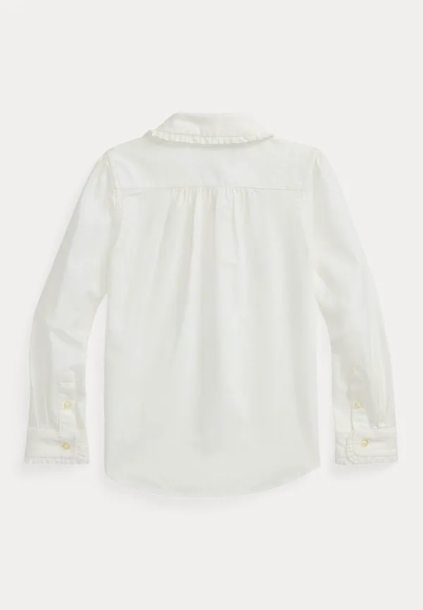 Хлопковая рубашка оксфорд 714y, блузка на пуговицах Polo Ralph Lauren, White — фото 2