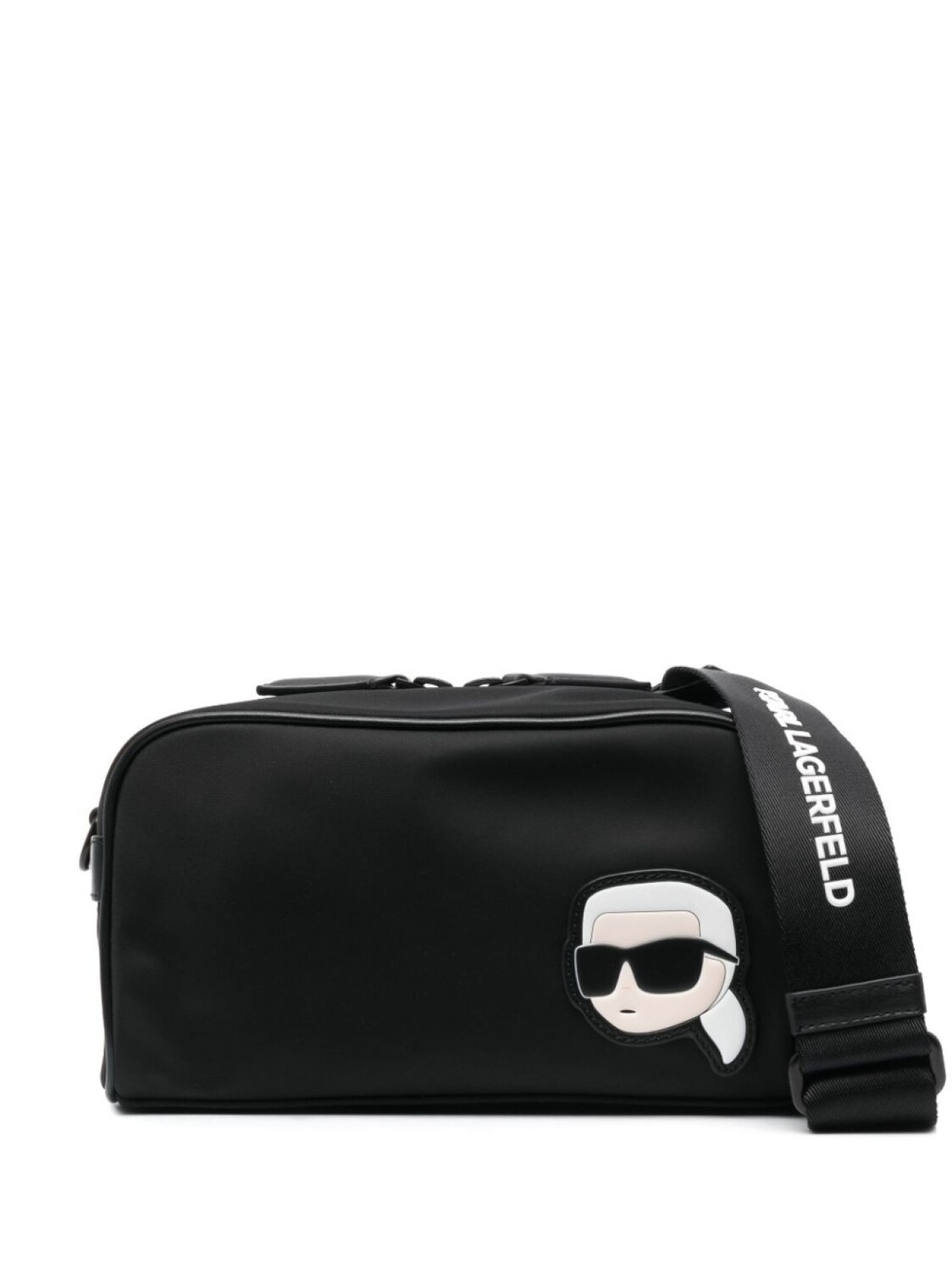 

Karl Lagerfeld каркасная сумка с узором Ikonik, черный