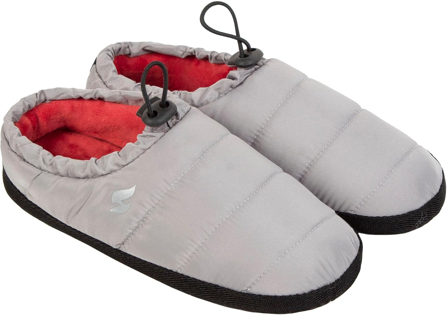 

Мужские тапочки HEAT HOLDERS с шнурком, утепленные флисом, модель мюли, противоскользящие, серый