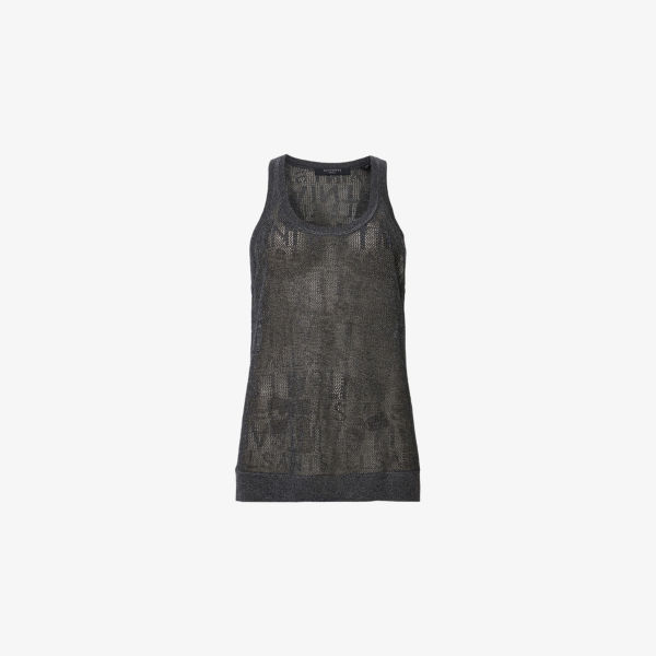

Топ вязаный с жаккардовым узором Kaito Allsaints, серый