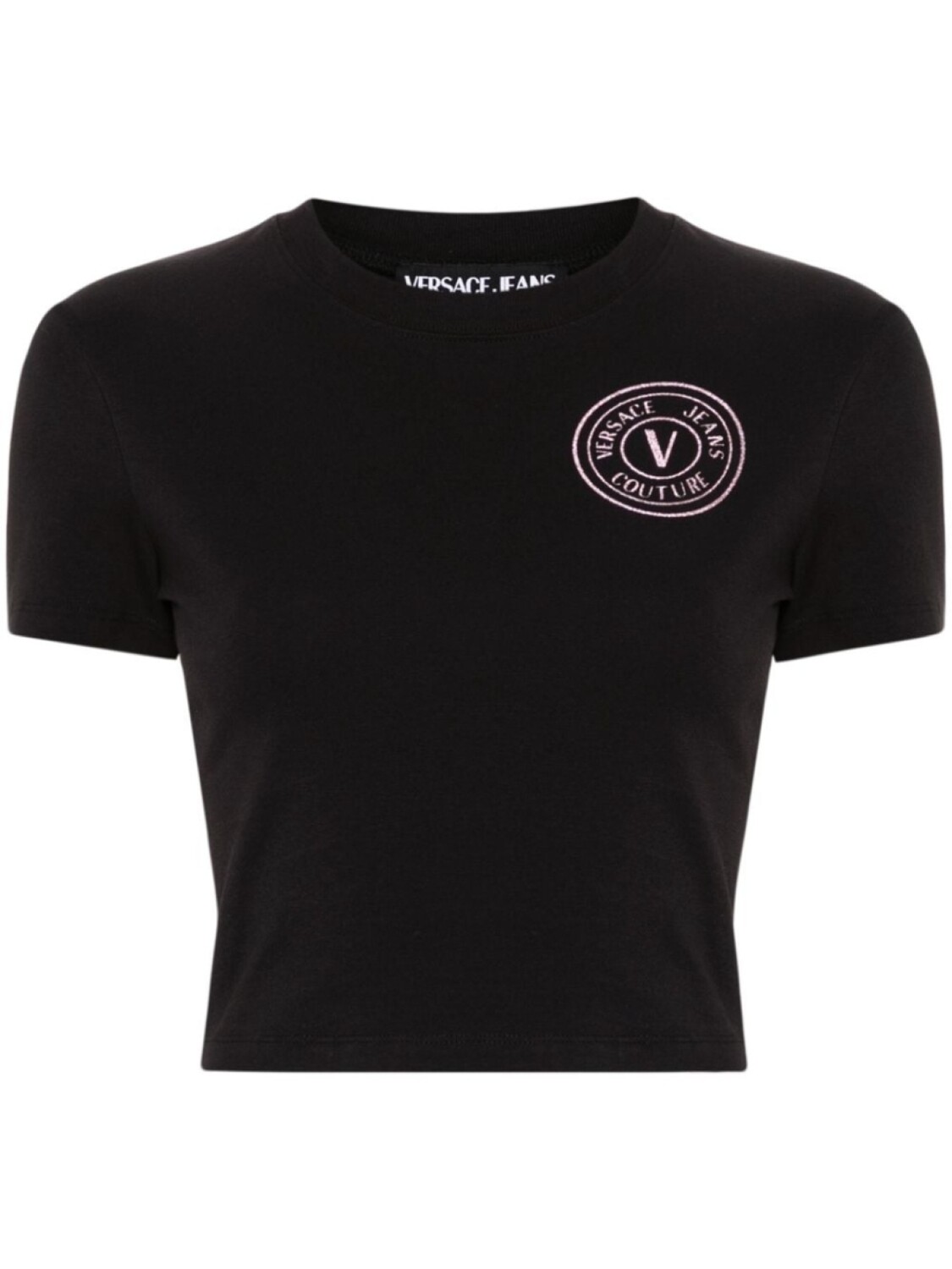 

Versace Jeans Couture футболка V-Emblem с блестками, черный